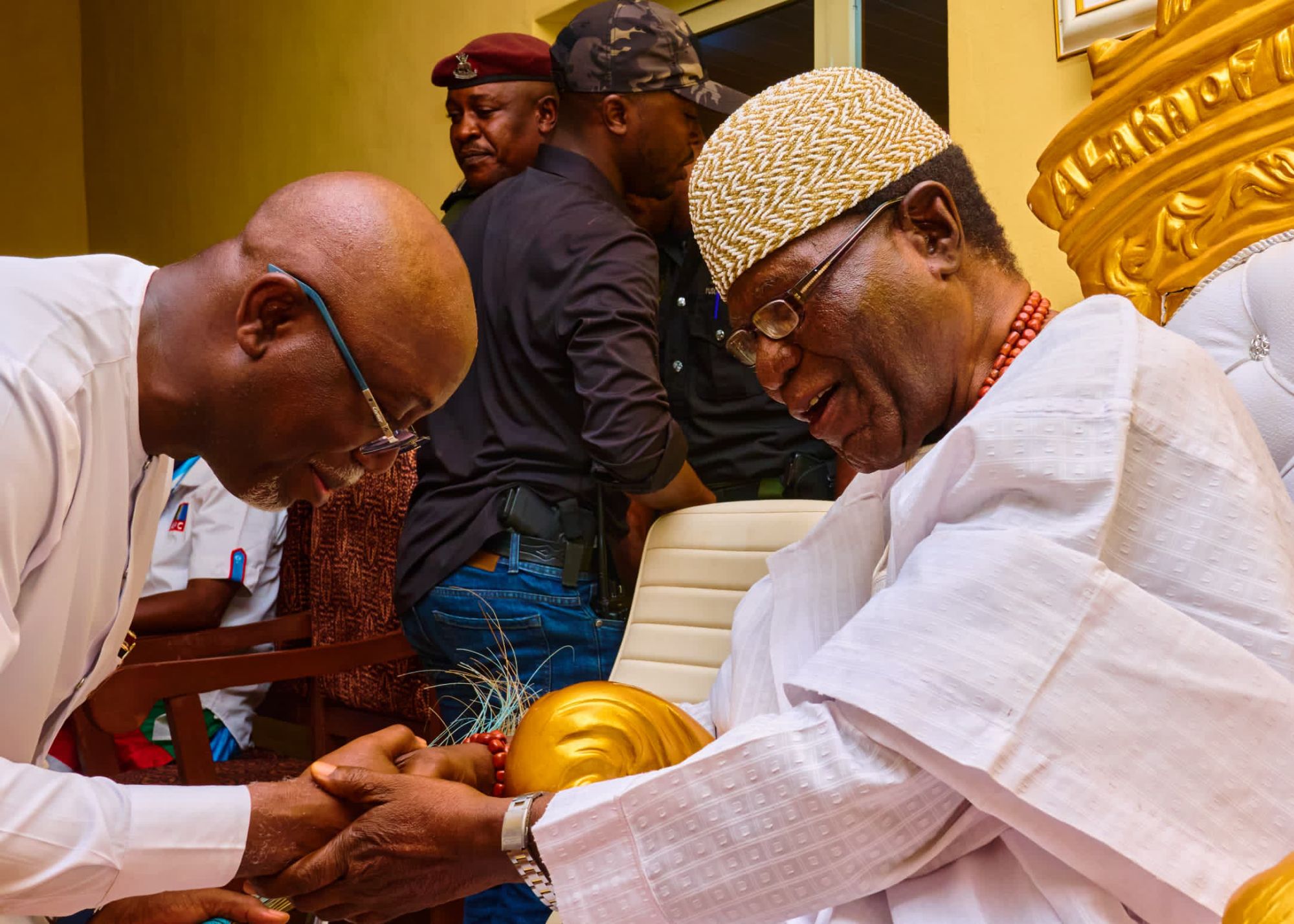 OBA ADEREMI ADEFEHINTI COMMENDS HIS EXCELLENCY LUCKY ORIMISAN AIYEDATIWA DURING CAMPAIGN TOUR OF THE ANCIENT COMMUNITY